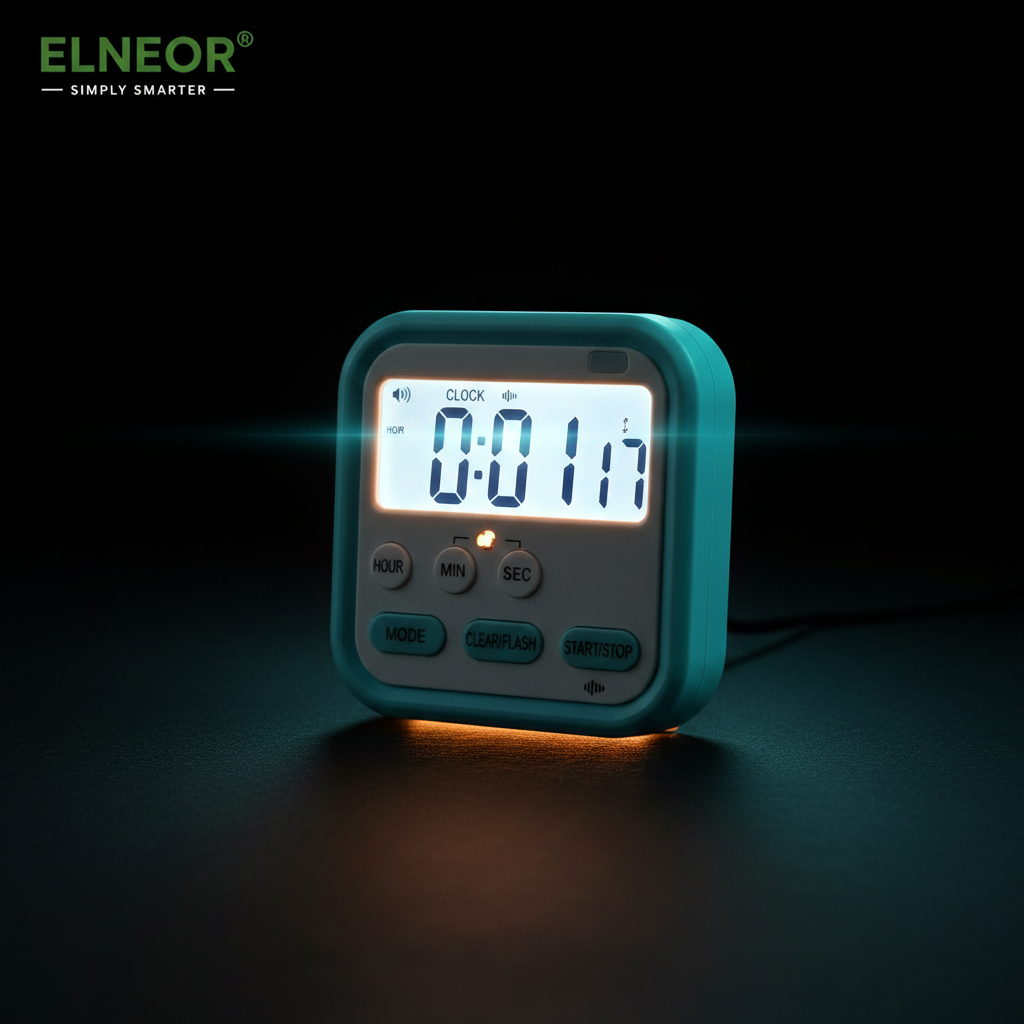 ELNEOR Digital Timer Clock dark cinematic hero