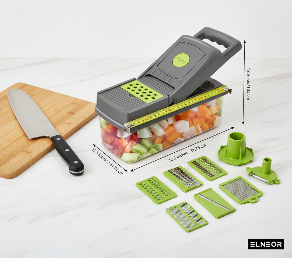 14 in 1 Chopper Nicer Veggie Slicer Dicer - Multi-Function Vegetable Cutter with Storage Container