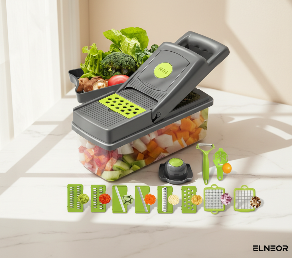 14 in 1 Chopper Nicer Veggie Slicer Dicer - Multi-Function Vegetable Cutter with Storage Container