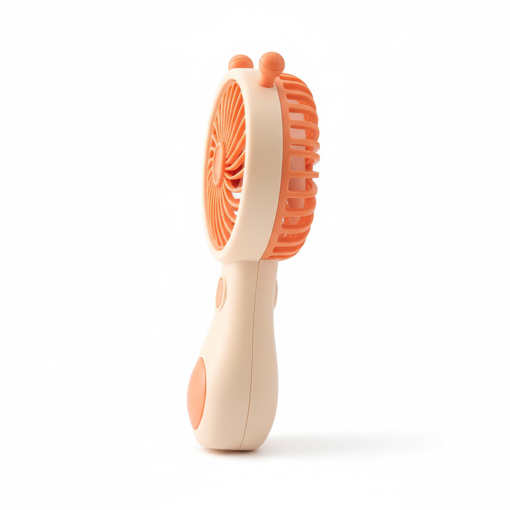 Portable Handheld Mini Fan - Coral Orange