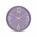 ELNEOR™ Lavender Silent Wall Clock | Sweep Movement | 12-Inch Round