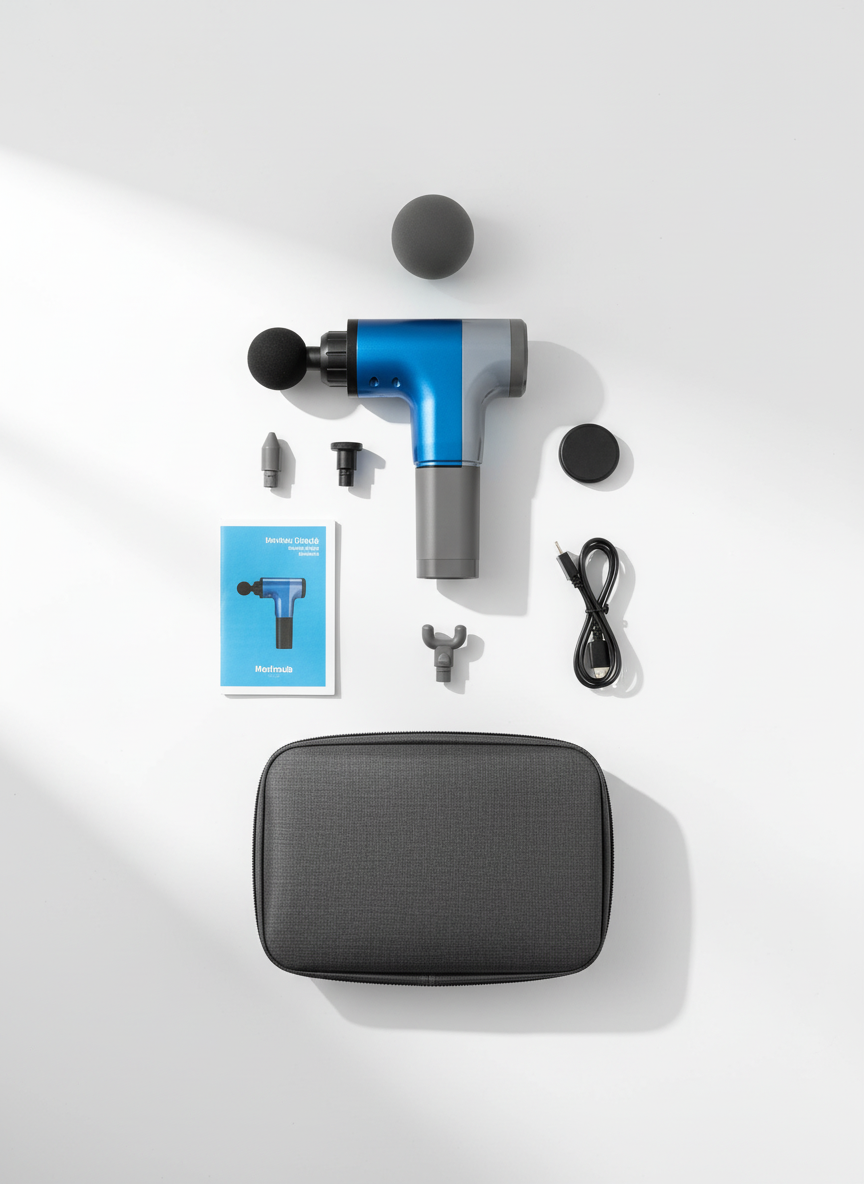 Facial Massage Gun - Overhead Flat-lay