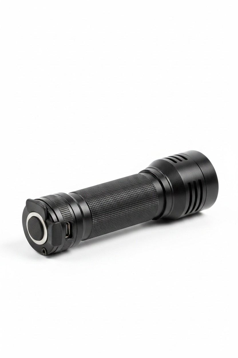 ELNEOR™ Metal Zoom Torch | IPX-5 Waterproof | USB Rechargeable | 5 Modes | 500M High-Lumen LED Flashlight