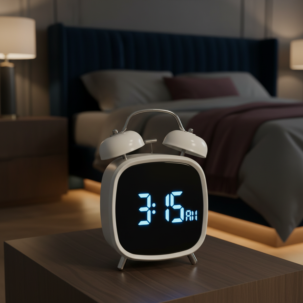 LED Clock Bedside Lifestyle