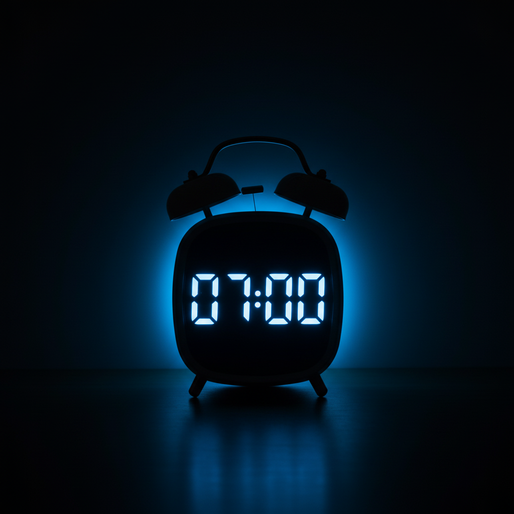 LED Clock Dramatic Silhouette