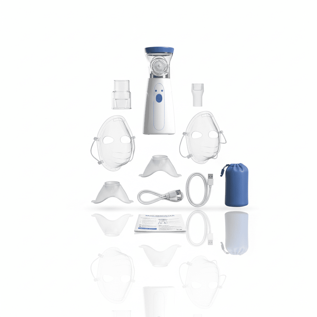 ELNEOR™ Mesh Nebulizer Portable Handheld Inhaler Usb Rechargeable For ...