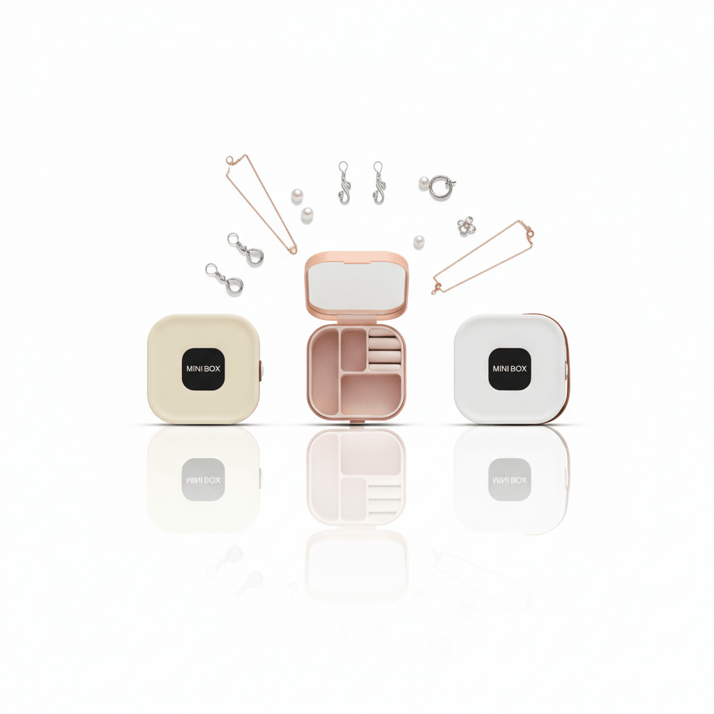 Mini Box Storage Container - Compact Organizer with Lid - ELNEOR