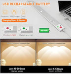Motion Sensor Cabinet Light - USB Rechargeable LED Under Cabinet Lighting - ELNEOR