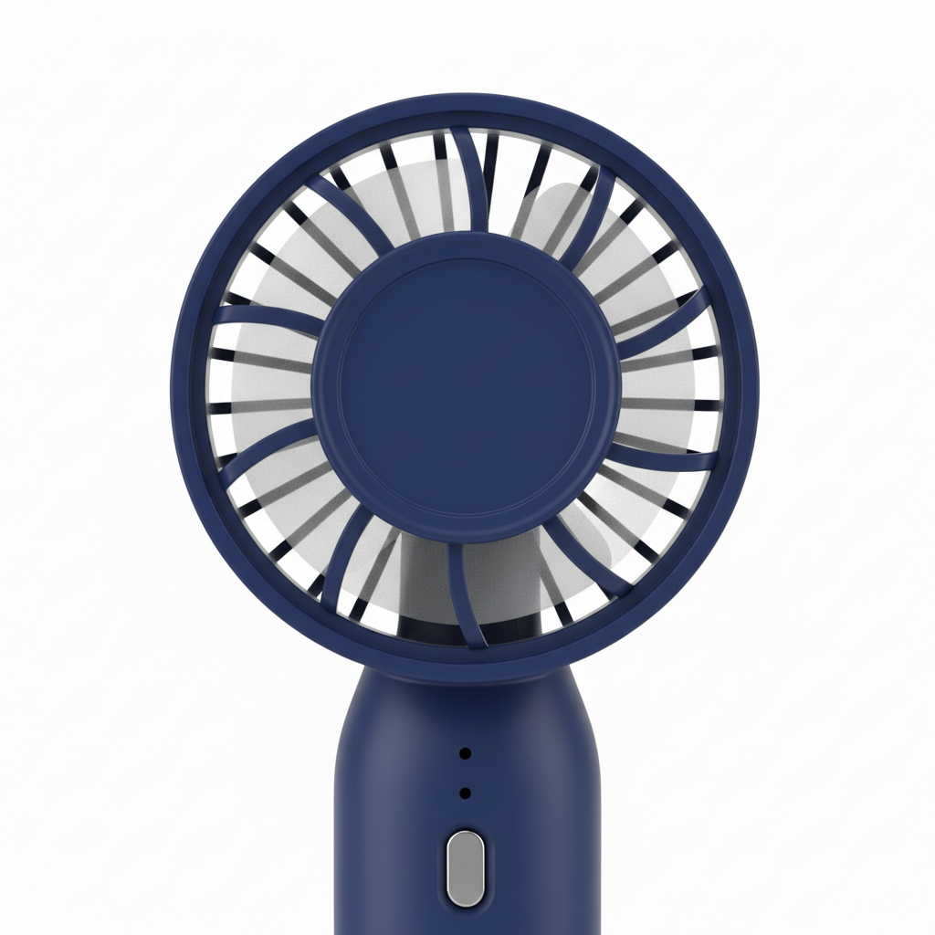 Navy Blue Fan - Fan Blade Detail