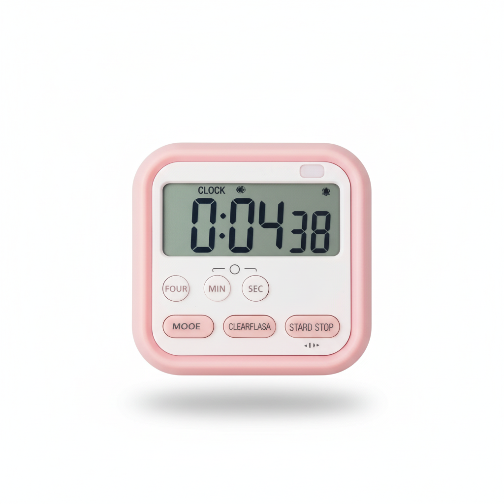 Pink Digital Timer Overhead