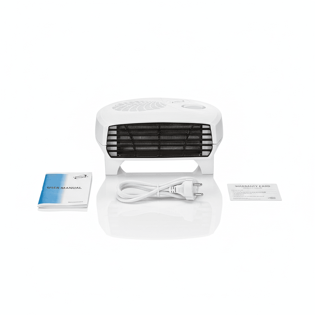 Portable Electric Room Heater 2000W | Dual Heat Settings | Adjustable Thermostat | Overheat Protection - Elneor Kitchen