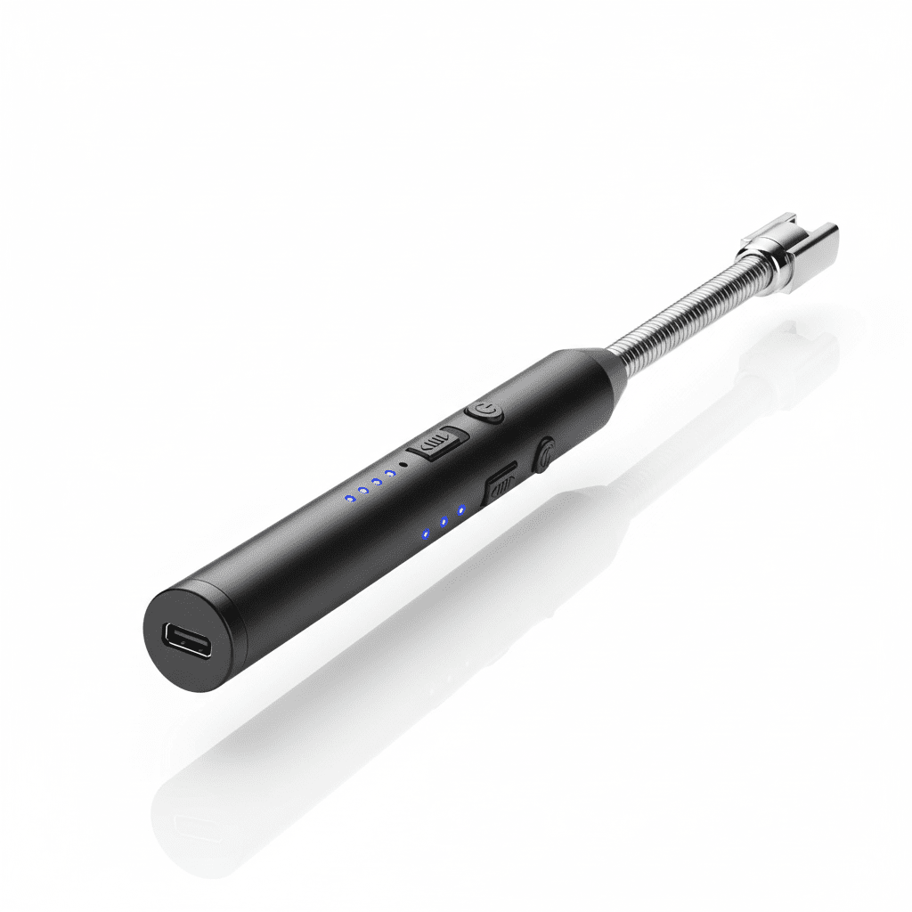 Rechargeable USB Lighter - Flameless Windproof Electric Arc Lighter with 360° Flexible Neck - ELNEOR