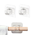 Self-Adhesive No-Drill Curtain Rod Brackets (Pack of 6 Pcs) - Elneor Desk
