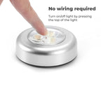 Wireless Cordless LED Push Light | Stick-On Tap Touch Lamp (Pack of 6) - Elneor Ambient Lighting